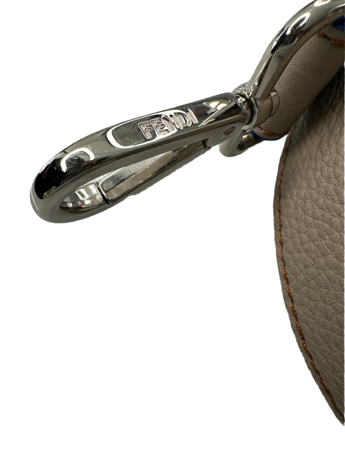 Fendi Strap You Shoulder Strap in Taupe and Orange