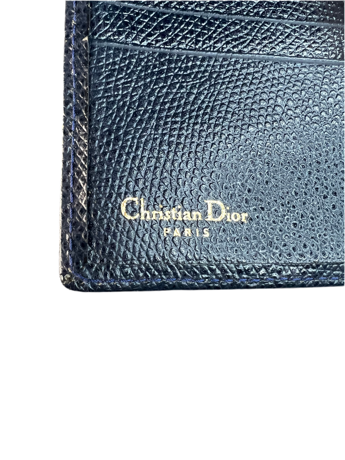Christian Dior Bifold Wallet in Black Leather