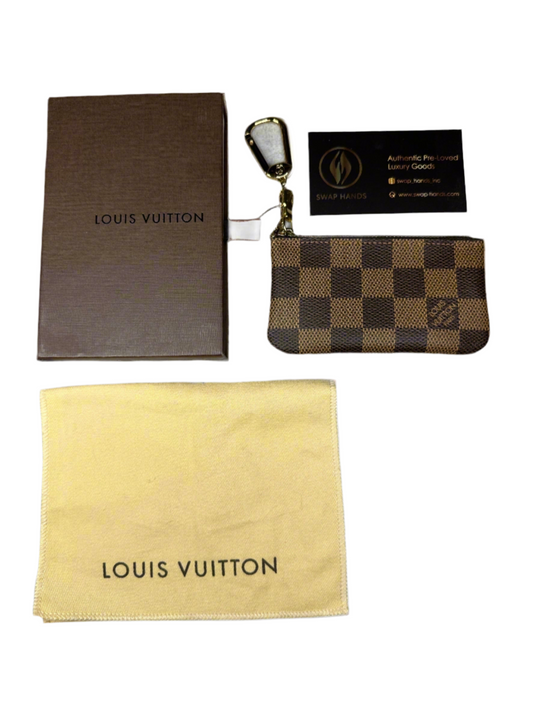 Louis Vuitton Porte-Clés Pochette Key Pouch in Damier Ebene