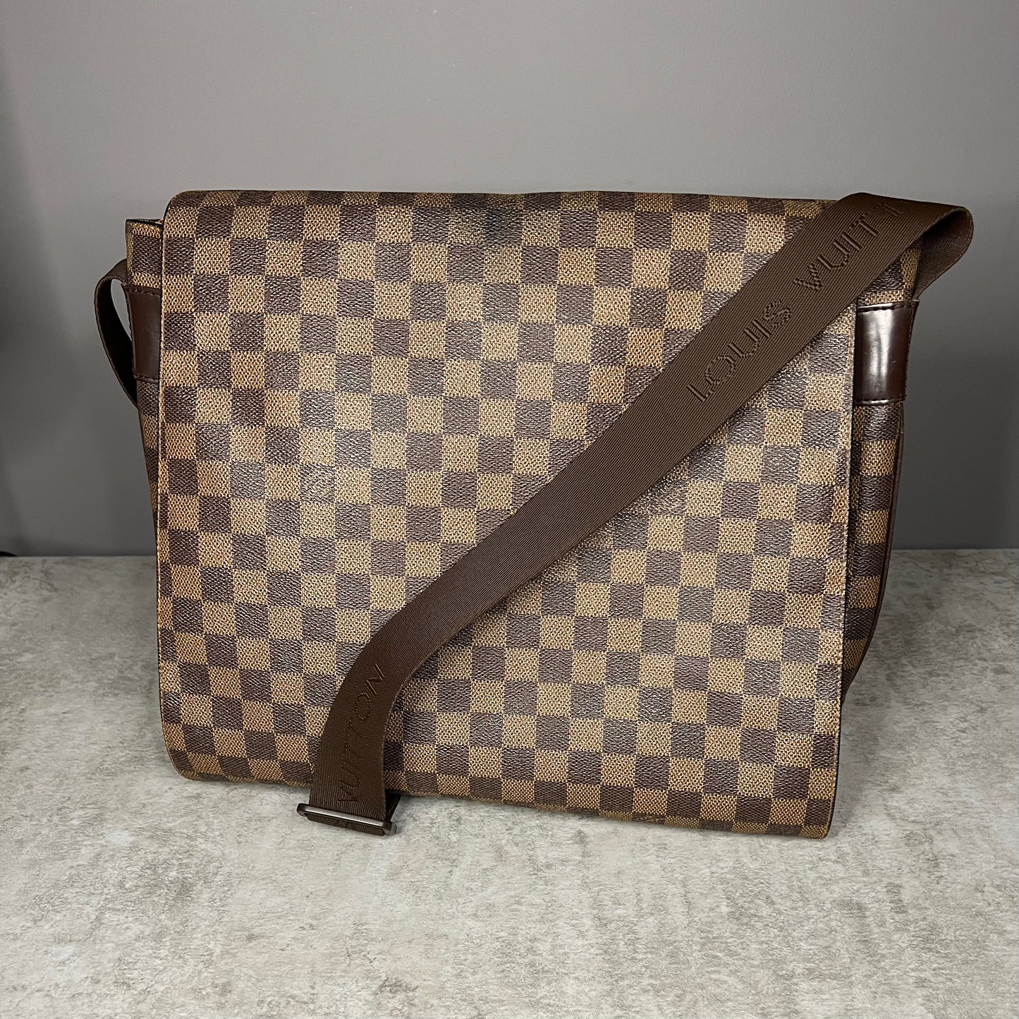 Louis Vuitton Brown Damier Ebene Bastille Messenger Bag Leather