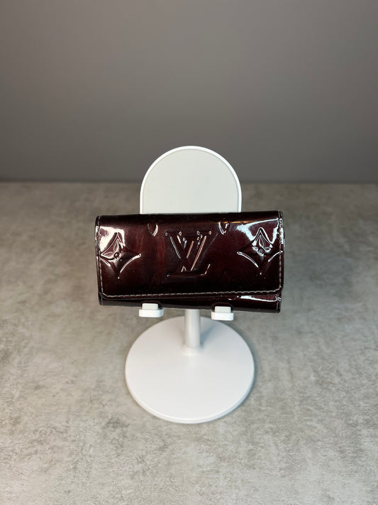 Louis Vuitton Burgundy 4-Key Holder in Vernis Leather