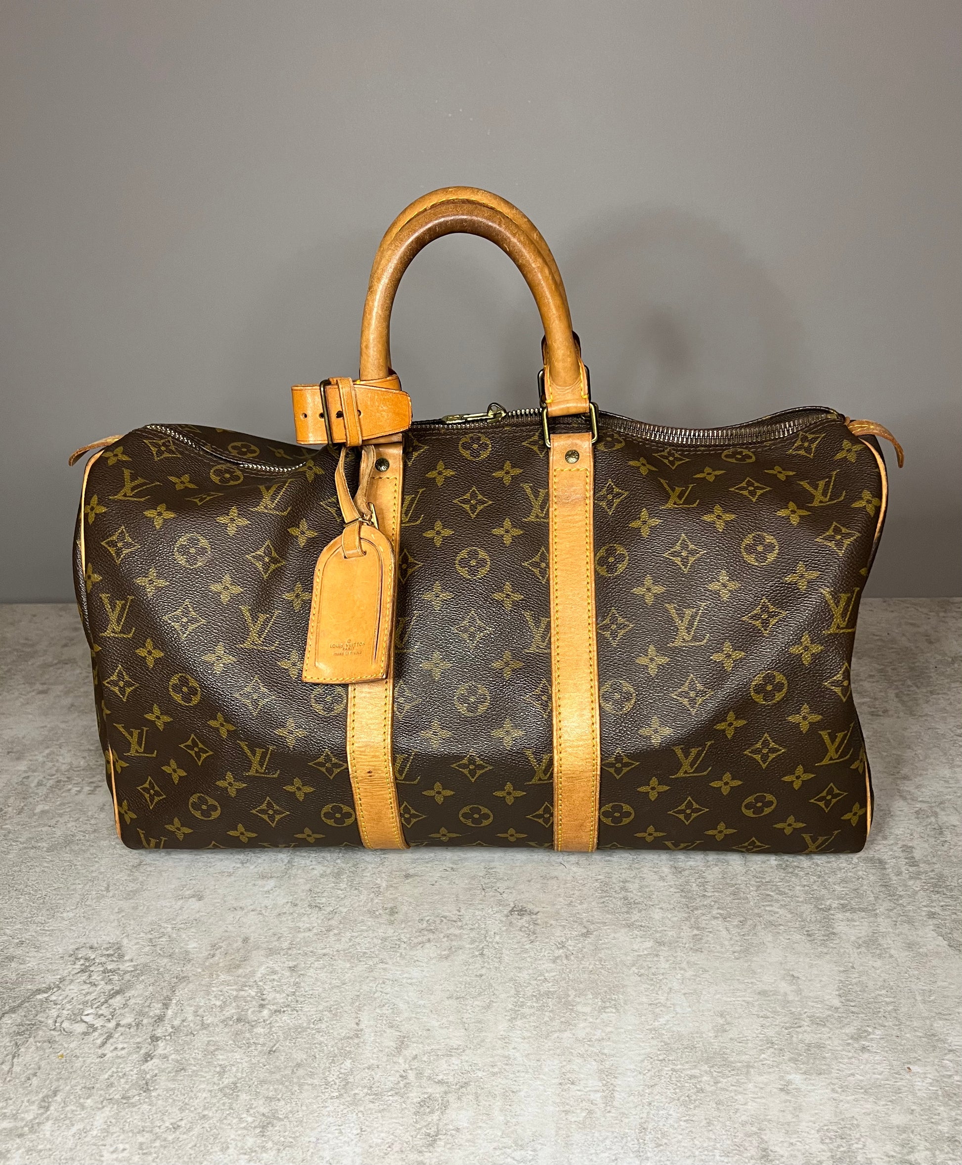 Louis Vuitton Keepall 45 Used - 11 For Sale on 1stDibs  lv keepall 45 price,  used louis vuitton keepall, louis vuitton keepall preloved